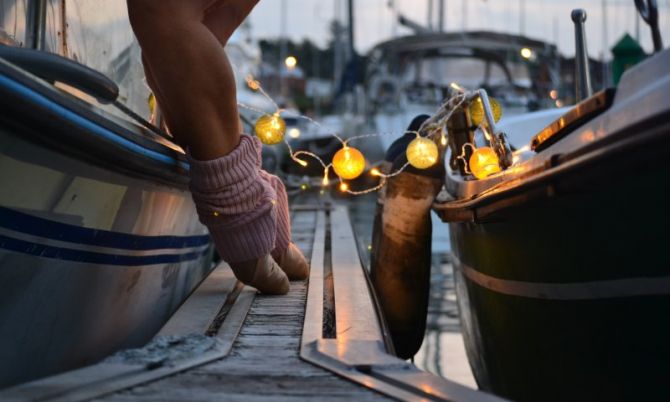 Entre luces: foto en Hondarribia