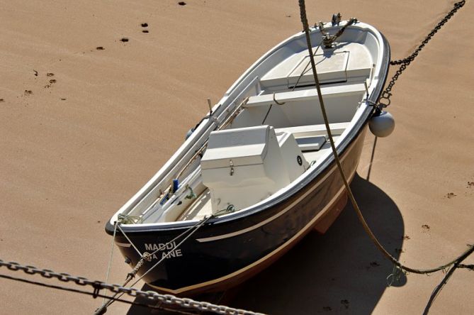 Esperando la maréa: foto en Zarautz