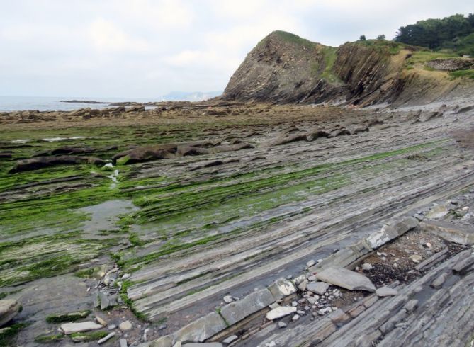 El flysch en Sakoneta I: foto en Deba