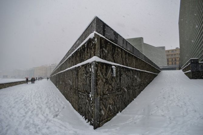 Geometría en la nieve: foto en Donostia-San Sebastián