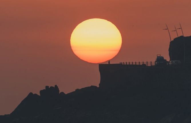 Here comes the sun: foto en Donostia-San Sebastián