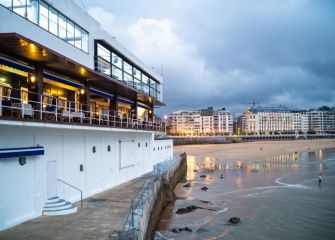 Hora dorada,playa de La Concha.