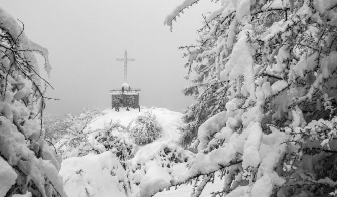 Irimo nevado: foto en Urretxu