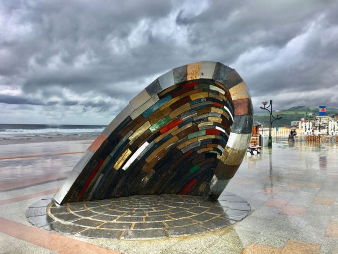 Malecón de la playa de Zarautz  : foto en Zarautz