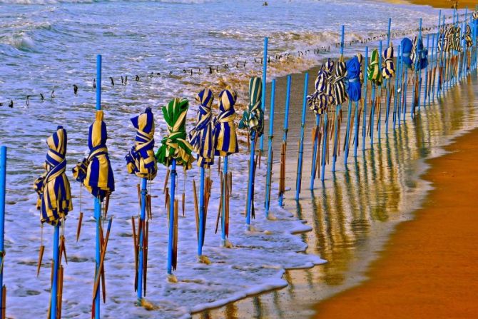 Marea alta en Zarautz : foto en Zarautz