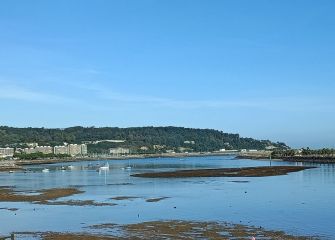 Marea baja en la bahia