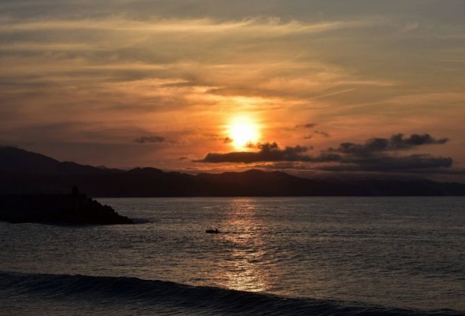 Orruko ilunabarrak: foto en Zumaia