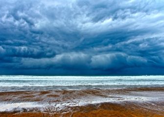 Playa de Zarautz en invierno 2021 
