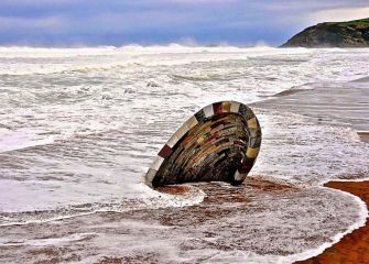 Temporal en la playa de Zarautz 