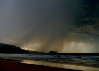 Tormenta en la playa de Zarautz 