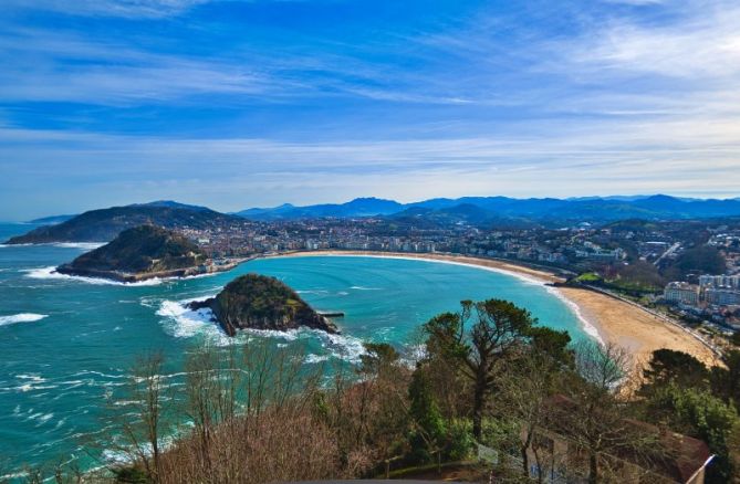 A vista de pájaro: foto en Donostia-San Sebastián