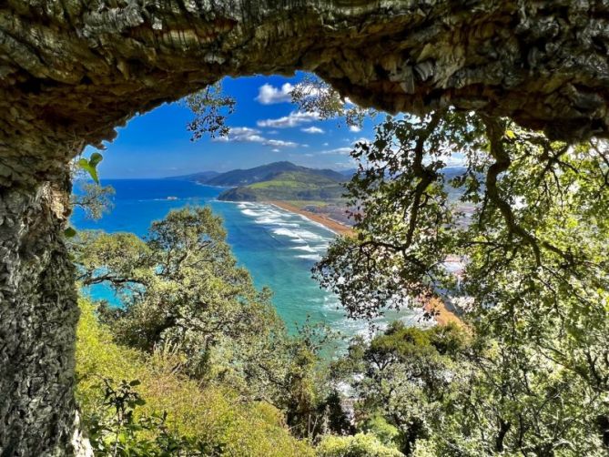 Zarautz desde Santa Barbara : foto en Zarautz