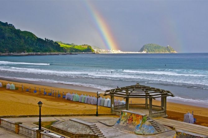 Zarauzko hondartza : foto en Zarautz