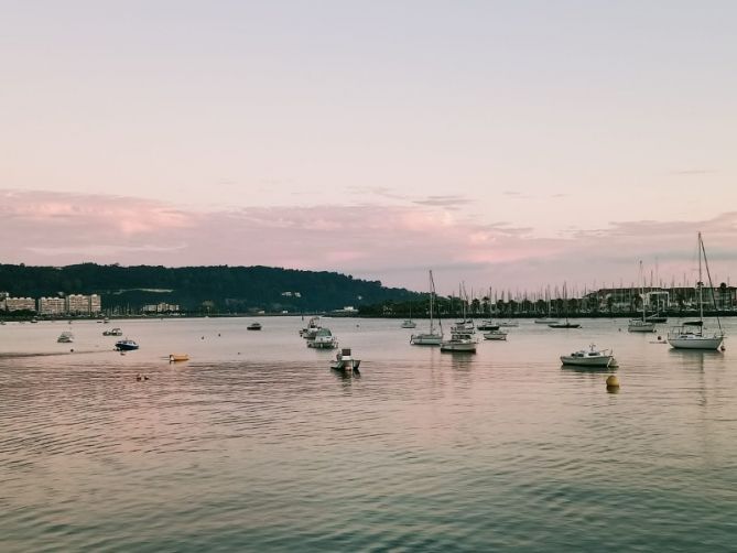 Amanecer en Txingudi : foto en Hondarribia