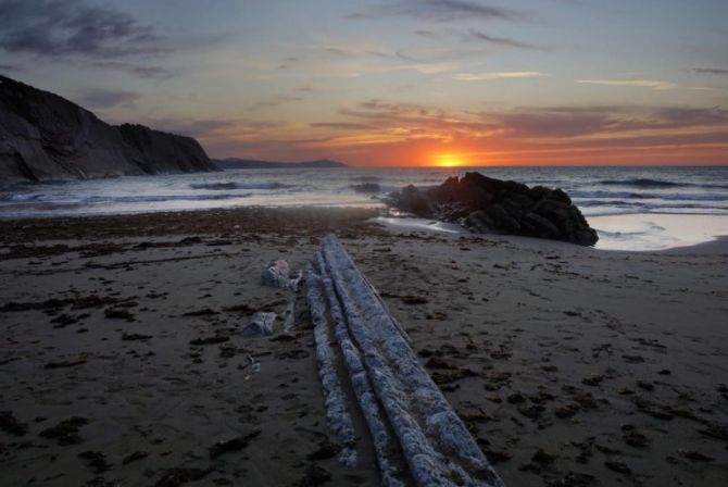 Anochece en Zumaia: foto en Zumaia