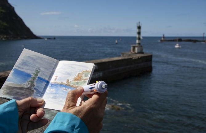 Arte en la bocana: foto en Pasaia