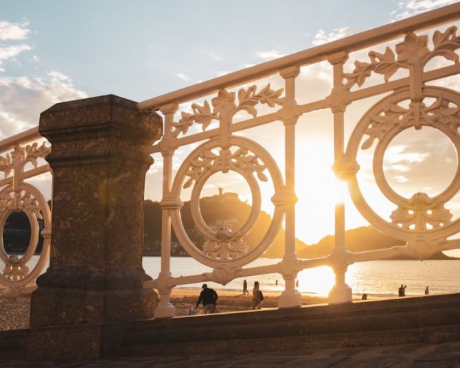 La barandilla de La Concha: foto en Donostia-San Sebastián