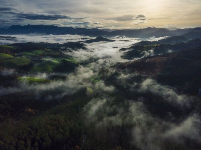 Gabiriko bailara dronetik ikusita: foto en Gabiria