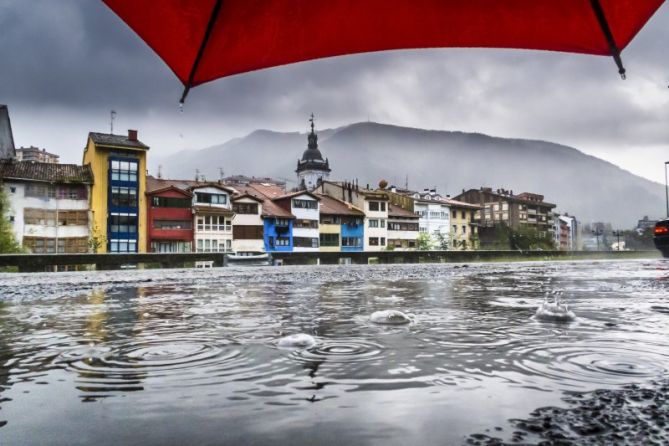 lluvia sin cesar: foto en Elgoibar