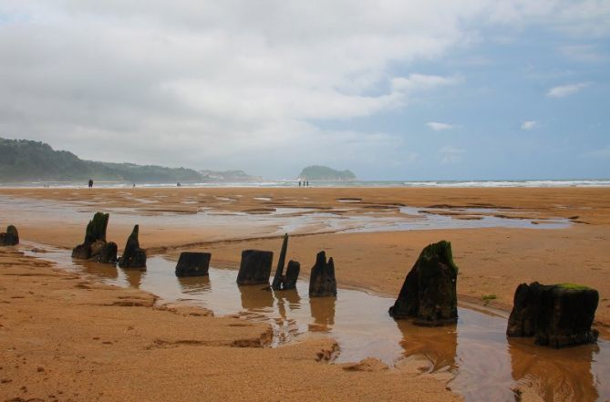 Mareas bajas: foto en Zarautz