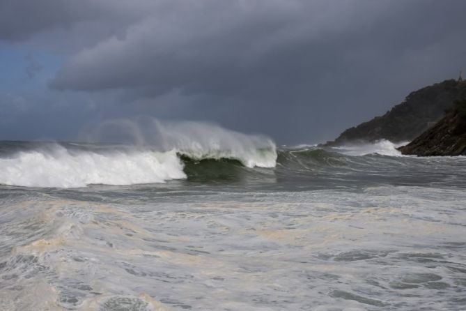 Olas desde el peine: foto en Donostia-San Sebastián