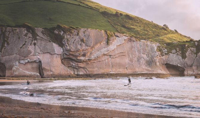 Paddle surf Itzurunen: foto en Zumaia