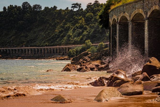 Tierra y mar: foto en Zarautz