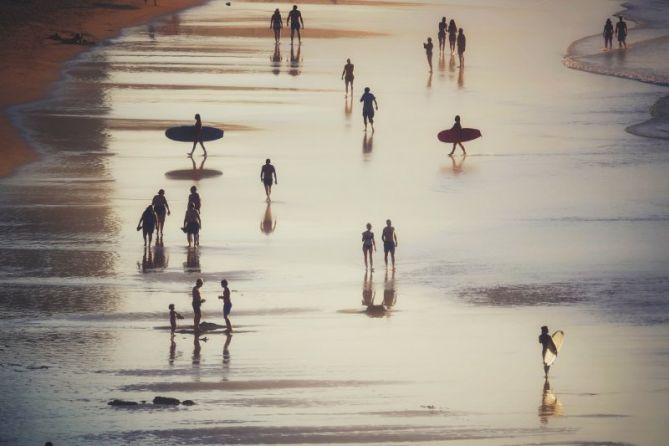 Unos van y otros vienen: foto en Donostia-San Sebastián