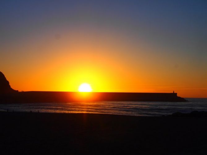 Anochecer en la playa de Orio: foto en Orio