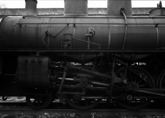 Antigua locomotora de vapor