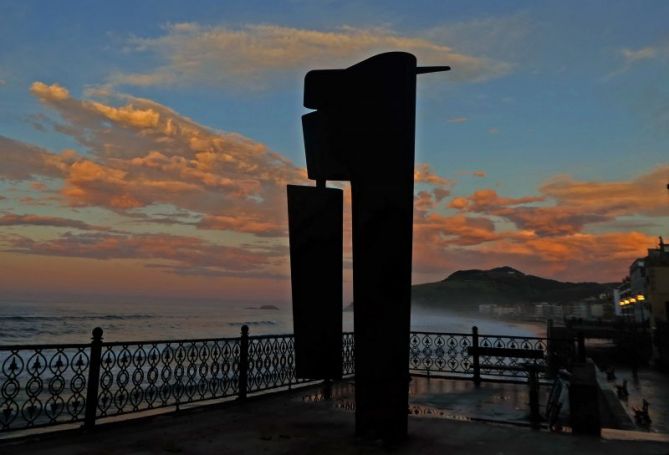 Contrapuesta de sol: foto en Zarautz