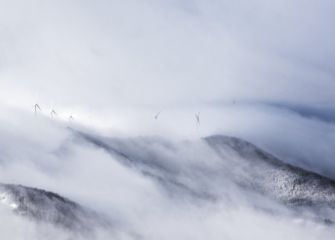 Eolicos entre la niebla