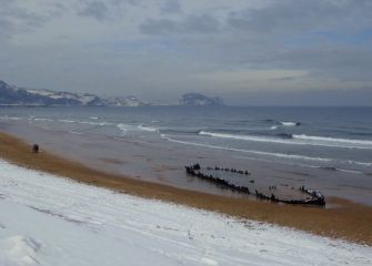 El Gustav en la nieve.