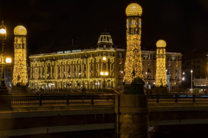 Luces de Navidad: foto en Donostia-San Sebastián