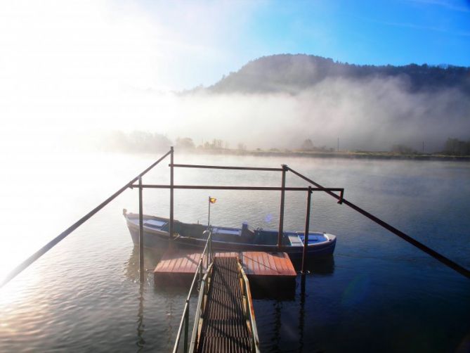 Niebla en el rio Oria de Orio: foto en Orio