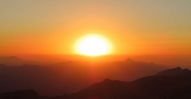 Sol de atardecer: foto en Zegama