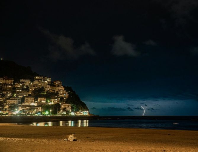 Tormenta de verano: foto en Donostia-San Sebastián