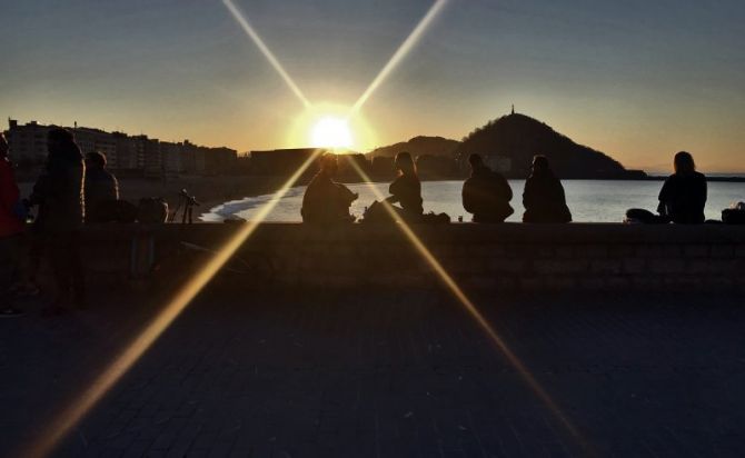Ultimo rayo de luz en Gros: foto en Donostia-San Sebastián