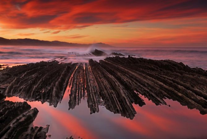 Atardecer en Itzurun: foto en Zumaia