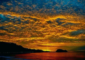 Atardecer en la playa de Zarautz 