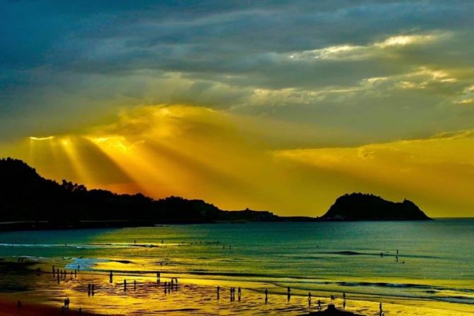 Atardecer en Zarautz : foto en Zarautz