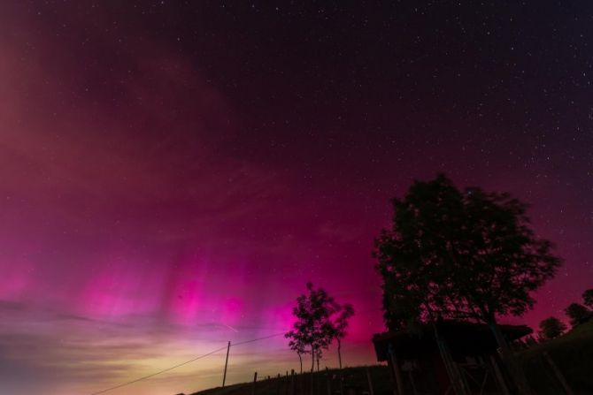 Aurora boreal: foto en Berastegi