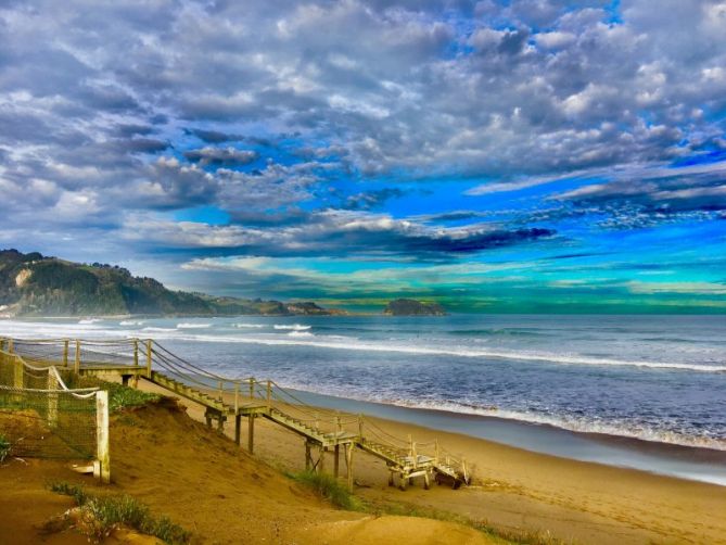 Bajada a la playa de Zarautz : foto en Zarautz