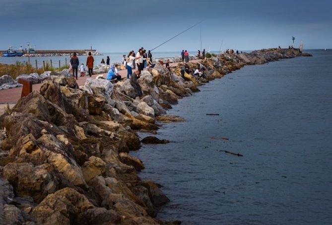 Dia de pesca: foto en Hondarribia