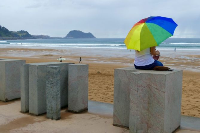 Dia de Sirimiri en Zarautz : foto en Zarautz