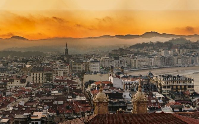 Frío amanecer desde Urgull: foto en Donostia-San Sebastián