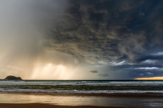 La gran tormenta: foto en Zarautz