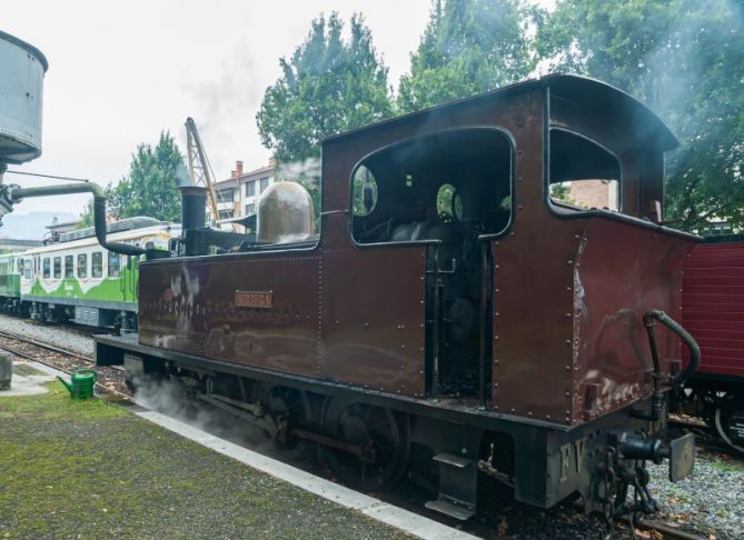 locomotora antigua de vapor ,: foto en Azpeitia