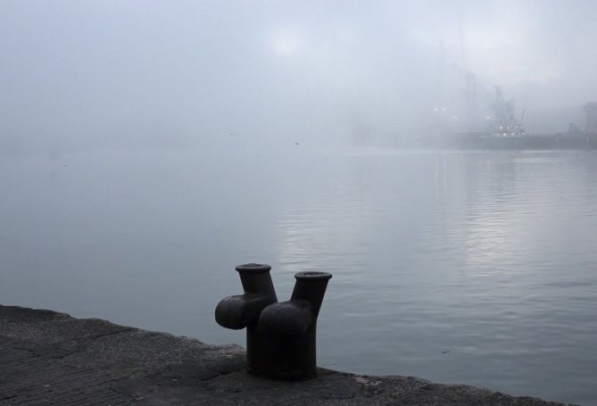 Niebla en la bahia II: foto en Pasaia