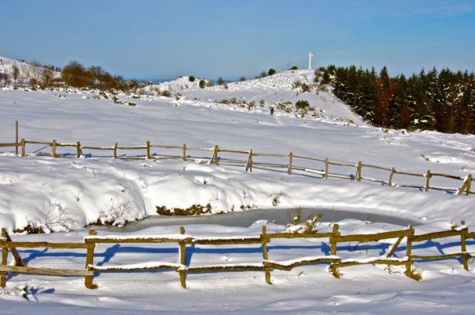 Nieve en Pagoeta : foto en Aia